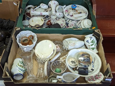 Lot 276 - Two boxes of ceramics and glassware to include...