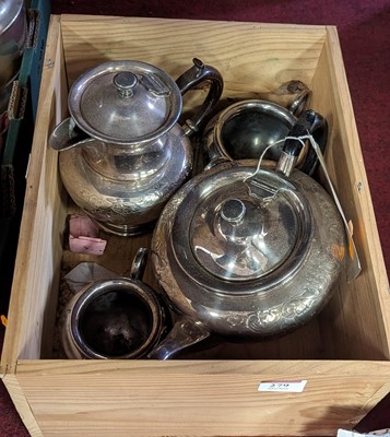 Lot 279 - A silver plated tea set comprising teapot, hot...