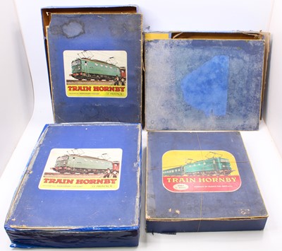 Lot 1571 - Four French Hornby empty 0-gauge set boxes,...