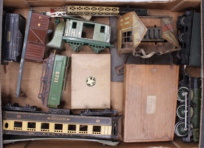 Lot 237 - Tray of items seriously in need of restoration:...