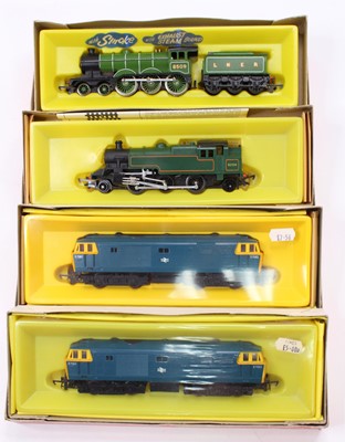 Lot 344 - Four Hornby locos: R866 LNER 4-6-0 B12 green...