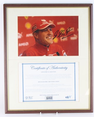 Lot 846 - Michael Schumacher, a 19.5 x 29.5cm colour...