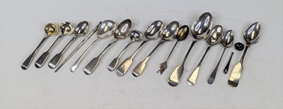 Lot 297 - A collection of various silver flatware, 18th...