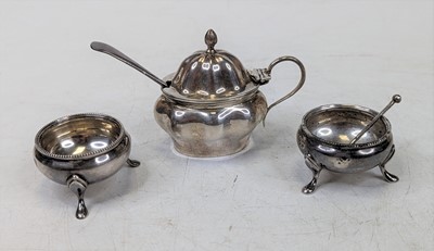 Lot 309 - A Victorian silver mustard, of shaped oval...