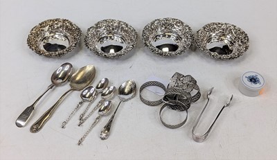 Lot 313 - A set of four Victorian silver bonbon dishes,...