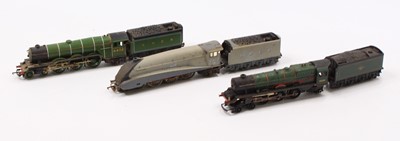 Lot 376 - Three Hornby locos & tenders all in distressed...