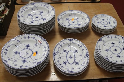 Lot 181 - A Royal Copenhagen half Blue Lace pattern...