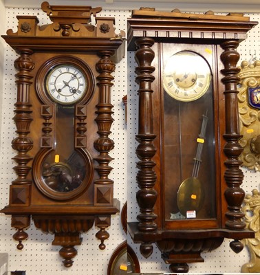 Lot 1184 - Two early 20th century walnut Vienna style...