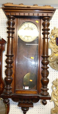 Lot 1184 - Two early 20th century walnut Vienna style...
