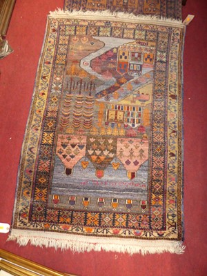 Lot 1202 - An Afghan bright coloured woollen war rug, 134...