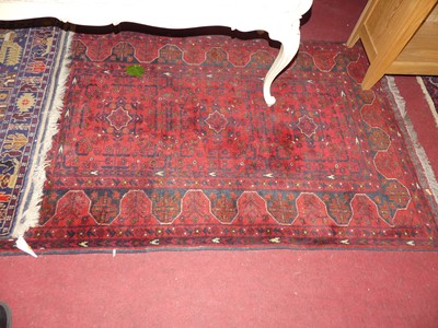 Lot 1205 - *A Persian woollen blue ground Bidjar rug, 200...