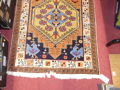 Lot 1209 - A Turkish woollen bright coloured Kazak hall...