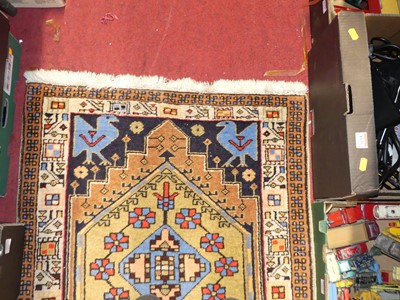 Lot 1209 - A Turkish woollen bright coloured Kazak hall...