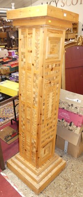 Lot 1196 - A large layered sectional pine square...