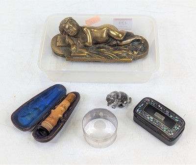 Lot 429 - Miscellaneous items to include a silver napkin...