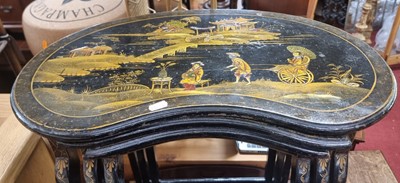 Lot 1256 - An early 20th century chinoiserie black...