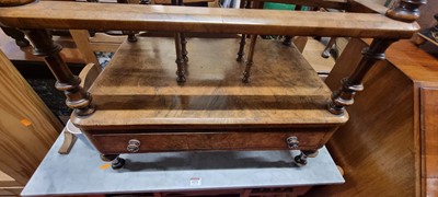 Lot 1270 - A mid-Victorian figured walnut and floral...