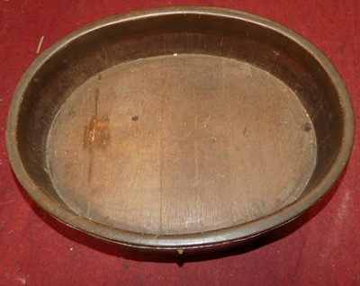 Lot 1296 - A 19th century mahogany and brass bound oval...