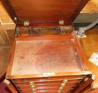 Lot 1298 - An Edwardian mahogany Wellington chest of six...