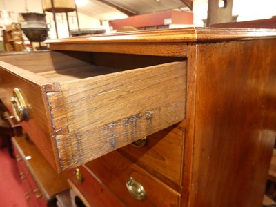 Lot 1303 - A circa 1800 small provincial elm chest of...