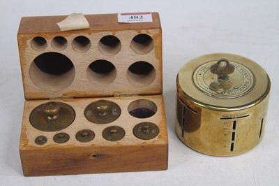 Lot 482 - A vintage brass Yorkshire Penny Bank, together...