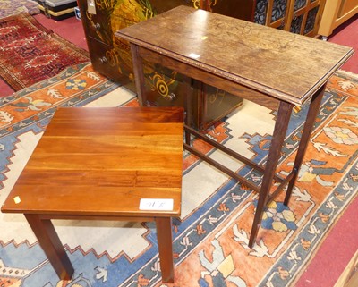 Lot 1357 - A 1930s oak rectangular side table, w.71cm;...
