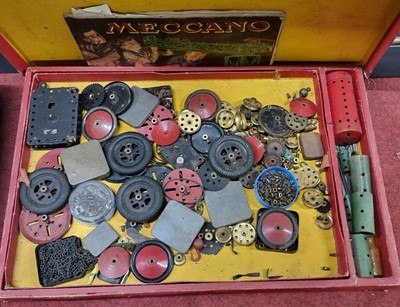 Lot 1650 - A Boxed Meccano Set Together with various...