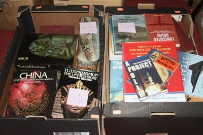 Lot 599 - Two boxes of vintage books, primarily relating...