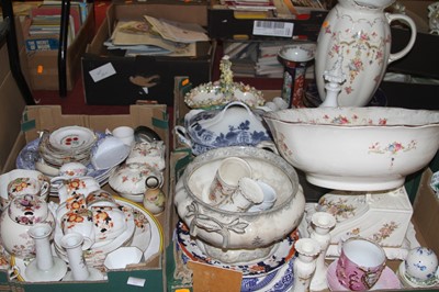 Lot 602 - Three boxes of Victorian and later ceramics