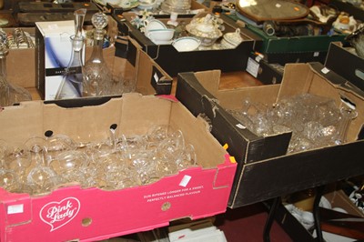 Lot 563 - Three boxes of glassware, to include...