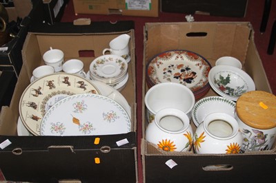 Lot 592 - Two boxes of mixed ceramics to include...