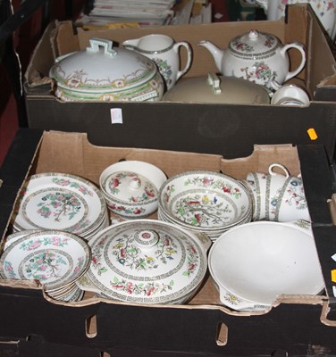 Lot 593 - Four boxes of ceramics to include Alfred...