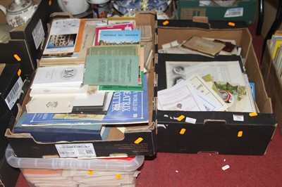 Lot 594 - Three boxes of books and maps