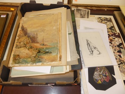 Lot 1070 - The contents of an artists folio, principally...