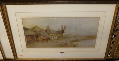 Lot 1071 - Circa 1900 English school - Figures, horses...