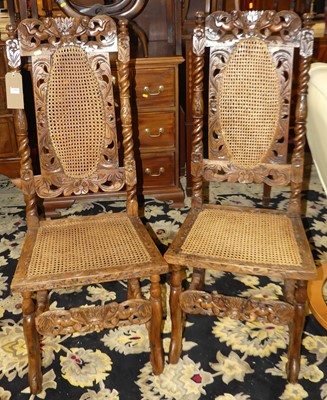 Lot 1426 - A pair of 19th century provincial carved...