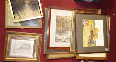 Lot 1099 - Assorted pictures and prints, to include...