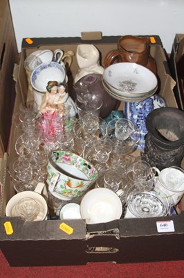 Lot 640 - A collection of Victorian and later ceramics...