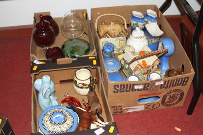 Lot 641 - Three boxes of glassware and ceramics to...