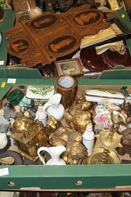 Lot 650 - *Two boxes of miscellaneous items to include...