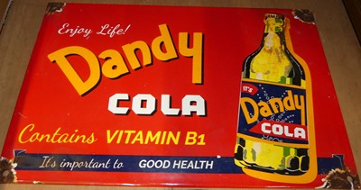 Lot 1122 - An enamel on metal advertising sign for Dandy...