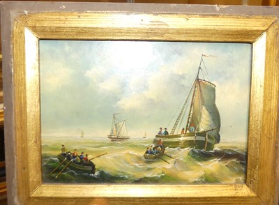 Lot 1127 - Continental school - Sailing and rowing boats...