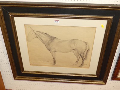 Lot 1150 - William Ward - Horse study, pencil drawing,...