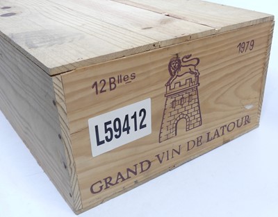 Lot 1001 - Château Latour, 1979, Pauillac, 12 bottles, OWC