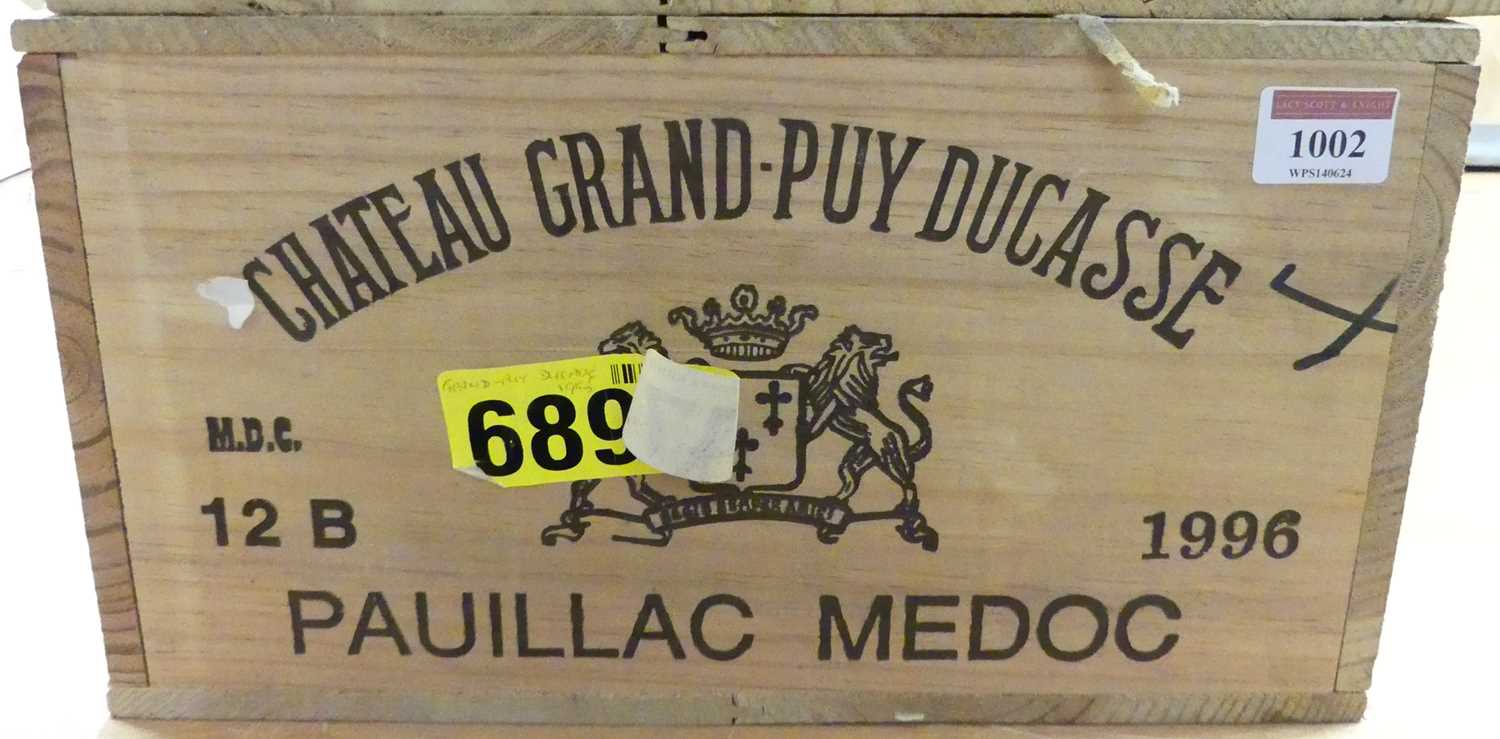 Lot 1002 - Château Grand-Puy Ducasse, 1996, Pauillac, 12...