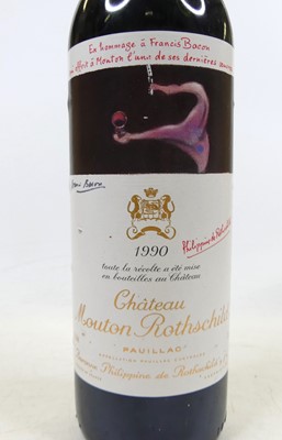 Lot 1013 - Château Mouton Rothschild, 1990, Pauillac, one...