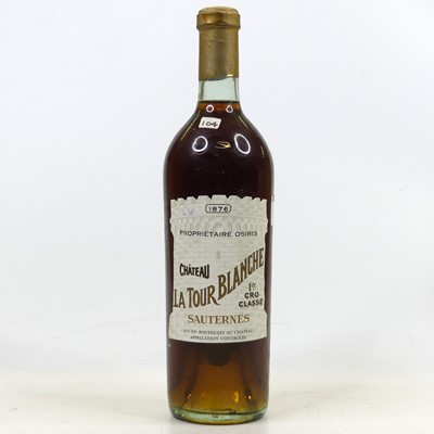 Lot 1201 - Château La Tour Blanche, 1876, Sauternes, one...