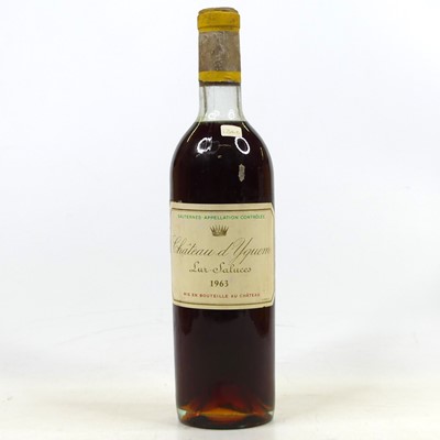 Lot 1213 - Château d'Yquem, 1963, Sauternes, one bottle