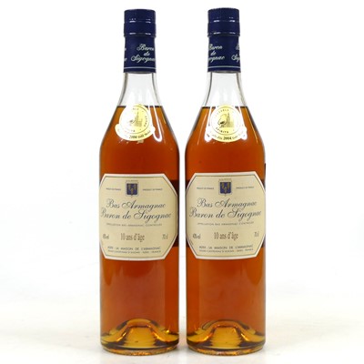 Lot 1402 - Baron de Sigognac, Bas Armagnac 10 ans d'âge,...