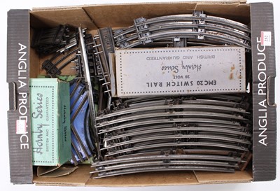 Lot 252 - Large tray Hornby electric track. Approx...